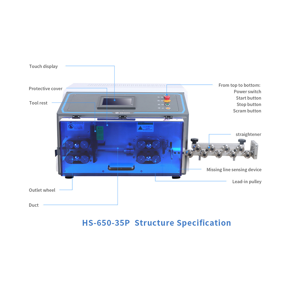 Machine de dépouillement de fil d'ordinateur de HS-650-35P