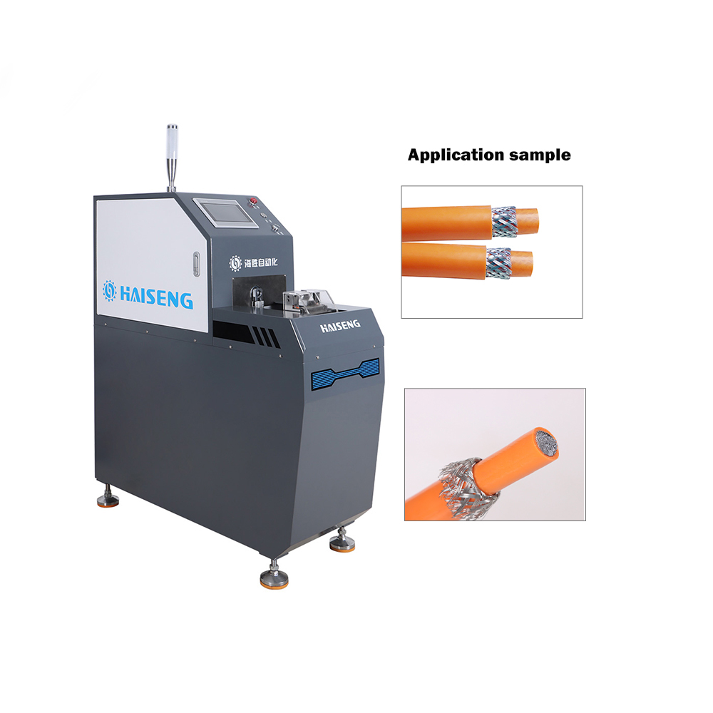 Machine automatique HS-QF120 de décapage, de coupe, de renverser et de brossage de maille de bouclier